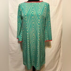Uncle Frank Mod Chevron Print Shift Dress Lined Women’s Size XS